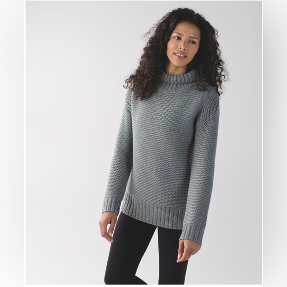 Lululemon Karma Kurmasana Sweater in Heathered Medium Grey Size 6 - Picture 1 of 9